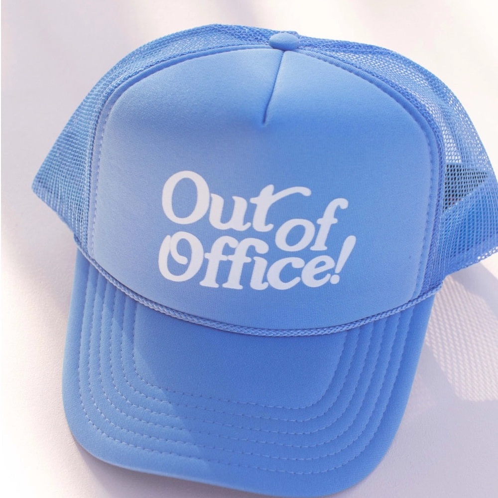 Blue 'Out of Office' Trucker Hat